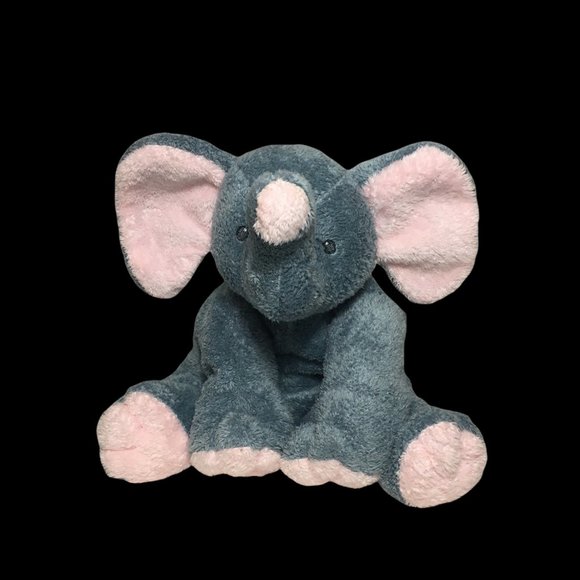 Ty Pluffies Baby Winks Elephant Gray 2007 Tylux Lovey Sewn Soft Eyes Beanie - Picture 7 of 7